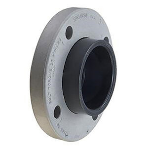 Sch 80 PVC Flange Van Stone Style with PVC Ring 4 in. Socket