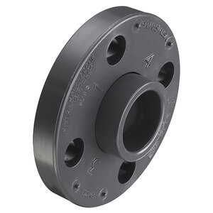 Sch 80 PVC Flange Van Stone Style with PVC Ring 8 in. Socket