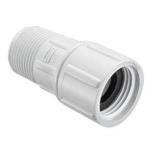 Sch 40 PVC Swivel Adapter 3/4 in. x 3/4 in. MIPT x FHT with Washer