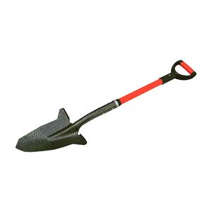 Spear Head Spade Contractor Shovel w/ 40 in. D-Grip Fiberglass Handle Red