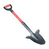 Spear Head Spade Contractor Shovel w/ 40 in. D-Grip Fiberglass Handle Red