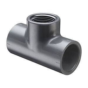 Spears Tee Sch 80 PVC 1-1/4 in. Soc x Fipt