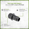 Poly Insert Male Adapter 1 in. x 1 in. MIPT x Insert