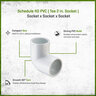 Spears Sch 40 PVC 90 Degree Elbow 1/2 in. Socket x 1/2 in. Socket
