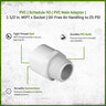 Sch 40 PVC Male Adapter 1-1/2 in. MIPT x Socket