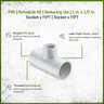 Sch 40 PVC Reducing Tee 1 in. x 1/2 in. Socket x FIPT