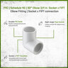 Sch 40 PVC 90 Degree Elbow 3/4 in. Socket x FIPT