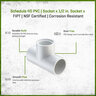 Sch 40 PVC Tee 1/2 in. Socket x 1/2 in. Socket x FIPT