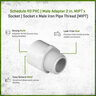 Sch 40 PVC Male Adapter 2 in. MIPT x Socket