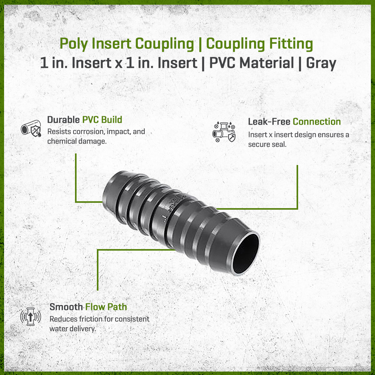Poly Insert Coupling 1 in. x 1 in | SiteOne US