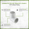 Sch 40 PVC 90 Degree Elbow 1/2 in. Socket x FIPT