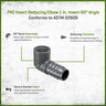 Poly Insert 90 Degree Combination Reducing Elbow 1 in. x 3/4 in. Insert x FIPT