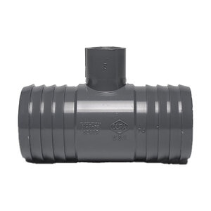 Comb Red Tee Insert Poly Fitting 2 in. x 2 in. x 1-1/2 in.