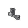 Spears Single Port Manifold Tee 1 in. Swivel x MIPT x Swivel with O-Ring
