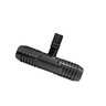 Poly Insert Spiral Barb Tee 1 in. x 1 in. x 3/8 in.