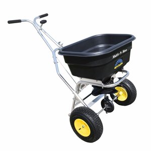 Spyker PRO Mulch & More Commercial Push Broadcast Spreader 120 lb. Capacity w/ Screen
