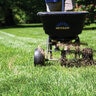 Spyker Light Duty Commercial Push Broadcast Spreader 50 lb. Capacity w/ Cover & Screen