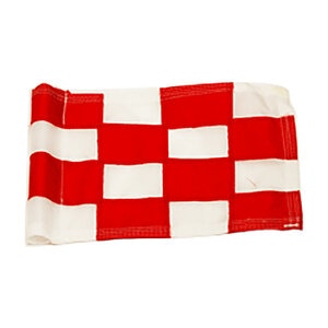 Standard Golf Practice Green Flag Checkered Red/White Nylon