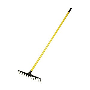 Standard Golf Economy Rake/54 in. (137 cm) Yellow Ultralight Handle (Case of 12)
