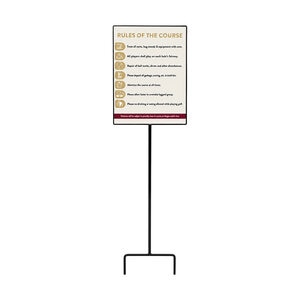 STANDARD GOLF Aluminum Sign -  Chemically Treated Area - 17 in. x 12 in.
