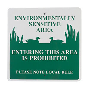 STANDARD GOLF Aluminum Sign - Environmentally Sensitive - 12 in. x 12 in.