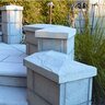 Stepstone Classic Pilaster Cap Peaked Granada White 14 in. x 14 in.