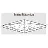 Stepstone Classic Pilaster Cap Peaked Café Brown 14 in. x 14 in.