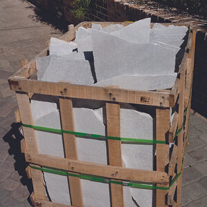Dimensional Snow White Quartzite Thermal and Brushed Finish 1 3/16 in. x 16 in. x 24 in.