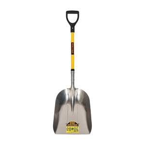 Structron #12 Aluminum Grain Scoop 29 in. Yellow Fiberglass Handle Poly Grip