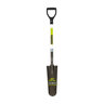 Structron Safety 16 in. drain. spade 14 ga hollow back 29 in. safety greeen, fiber handle