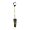 Structron Safety 16 in. drain. spade 14 ga hollow back 29 in. safety greeen, fiber handle