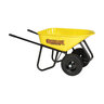 6 CU FT dual run flat steel wheelbarrow