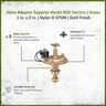 Superior Model 800 Electric Valve Adaptor Brass 1 in.