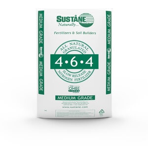 Sustane 4-6-4 4% Ca 0.75% Mg 0.25% Fe Organic-Base Granular Fertilizer 50 lb. Bag