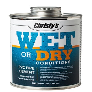 Christy'S Wet or Dry Aqua Blue PVC Cement Low Voc Medium Body