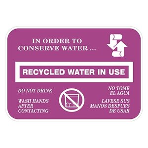 ID Sign White/Purple 12 in. 18 in.