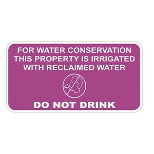 Id Sign White/Purple 4 in. 8 in.