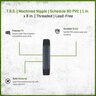 T.B.S. Machined Nipple Sch 80 PVC 1 in. x 8 in. TBE