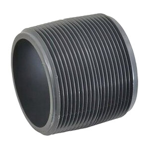 T.B.S. Machined Nipple Sch 80 PVC 1-1/4 in. x Close TBE