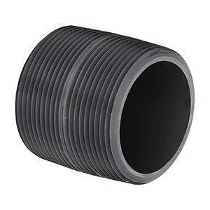 T.B.S. Machined Nipple Sch 80 PVC 4 in. x Close TBE