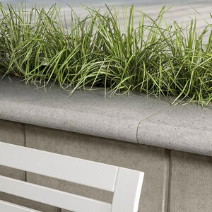 Techo-Bloc Bullnose Grande Polished Cap/Coping Greyed Nickel (12 pc./pallet)