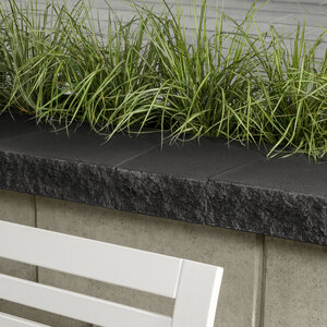 Techo-Bloc Architectural Wall Cap Double-Sided Onyx Black (66 ln. ft./pallet)