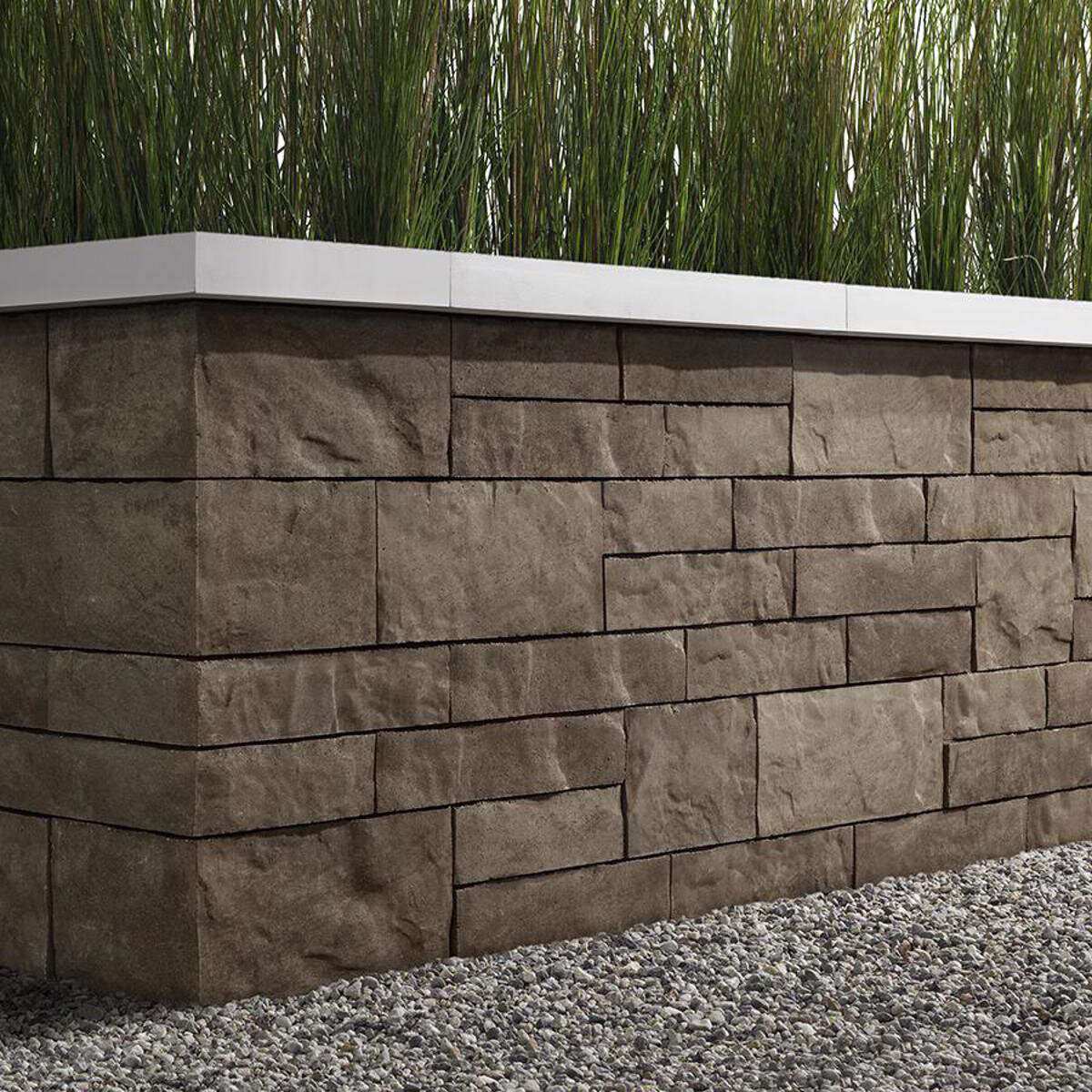 Techo-Bloc Brandon Double-Sided Wall Chestnut Brown 90 mm 3-9/16 in. x ...