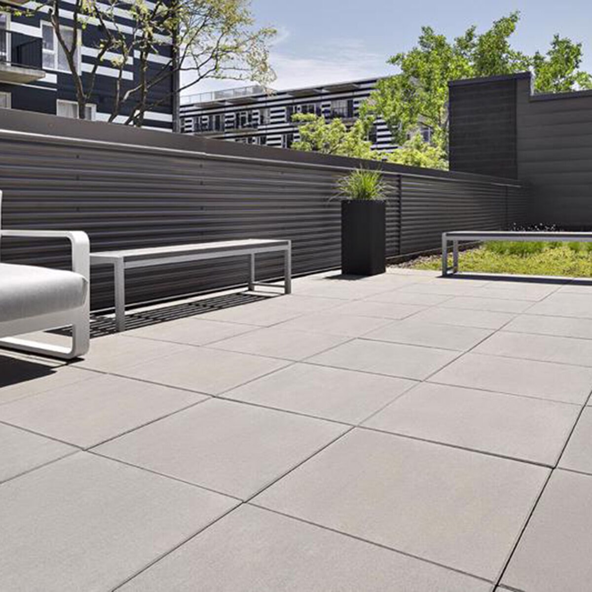 Techo-Bloc Industria Slab Smooth Greyed Nickel 600 mm x 600 mm x 60 mm ...