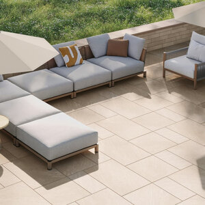 Techo-Bloc Natural Stone Sandstone Thinset Veneer Walls 3 pc. Beige 17 mm (145.64 sq. ft./pallet)