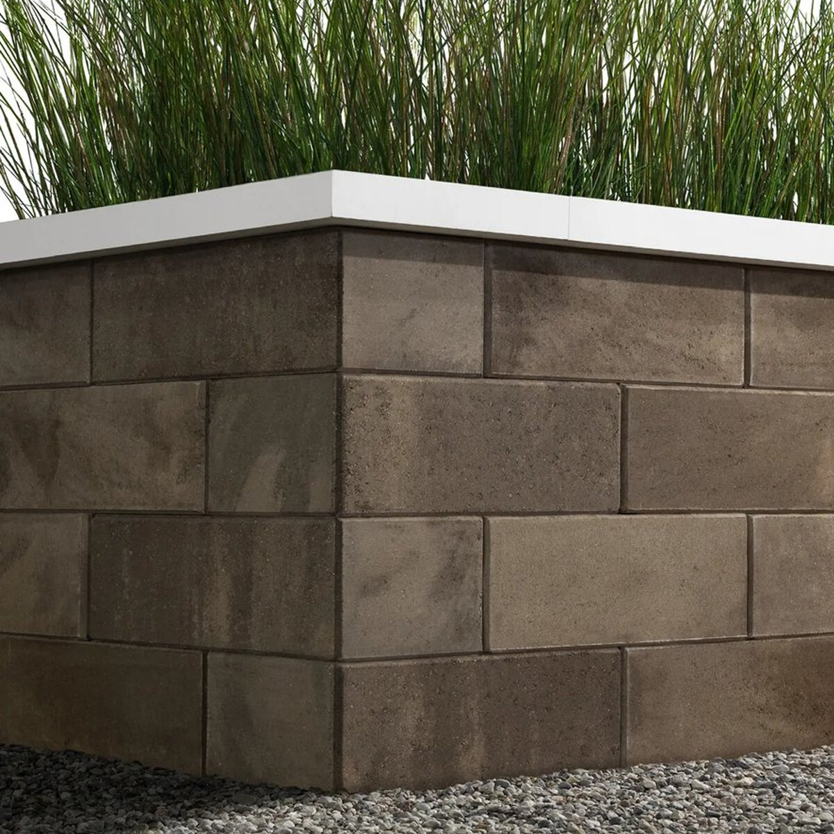 Techo-Bloc Systema Wall Smooth Chestnut Brown 14 in. x 10 in. x 7-1/16 ...