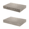 Techo-Bloc Graphix Wall Cap Double Sided Smooth and Split Face Greyed Nickel 20 in. x 14 in. x 2-15/16 in. (28 pc./pallet)