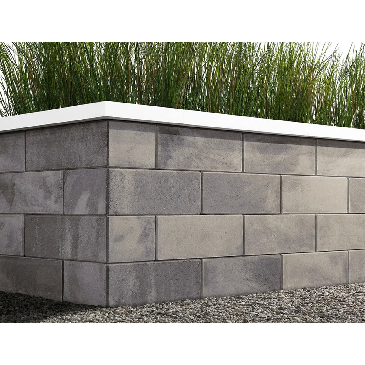 Techo-Bloc Systema Wall Smooth Shale Grey 14 in. x 10 in. x 7-1/16 in ...