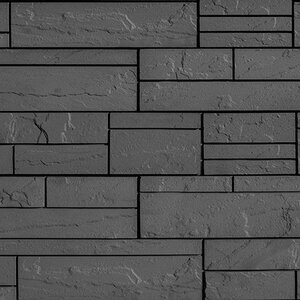 Techo-Bloc Iconic Fasica Panel Standard Kleanblock Onyx Black 5-7/8 in. x 2-3/4 in. x 26 in. (42 pc./pallet)