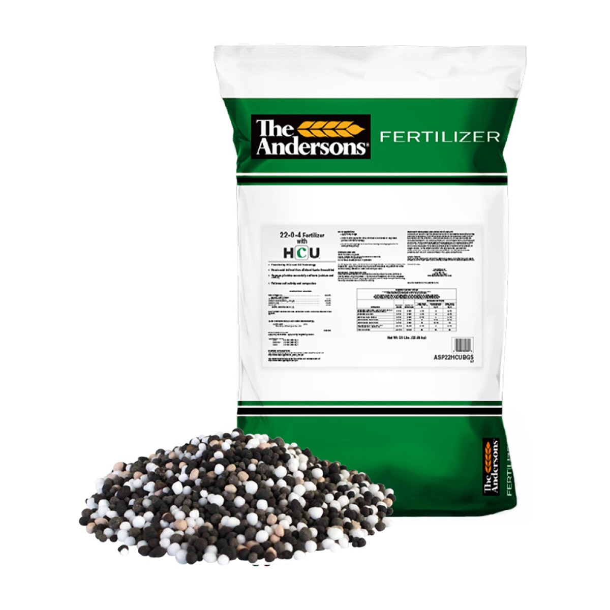 Andersons Fertilizer 22-0-4 50% HCU 43% Black Gypsum 4.7Humic 50 lb ...